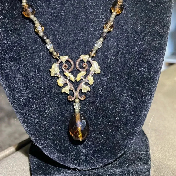 Anne Koplik rhinestone crystal beaded necklace - Picture 1 of 7